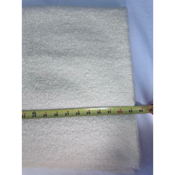 Madewell Super Soft Cream Blanket Scarf Shawl Oversized Fringe Cozy Comfort - Picture 6 of 9